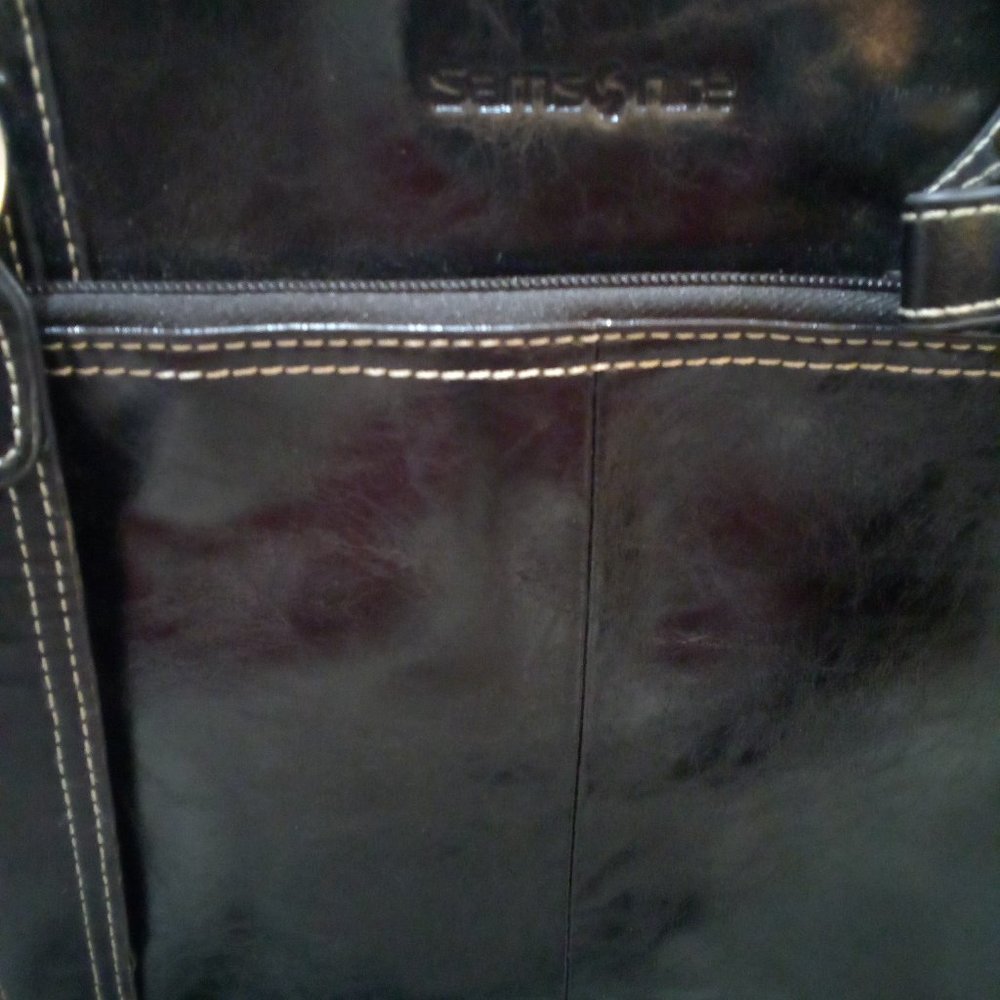 Black leather SAMSONITE Laptop bag